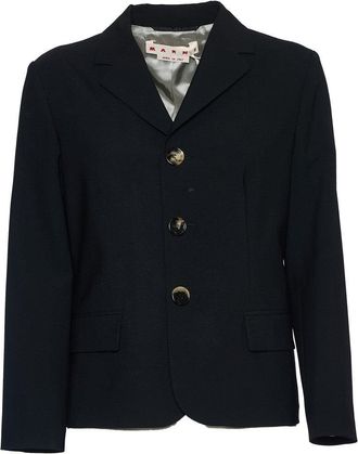 Marni Black Wool Blend Blazer