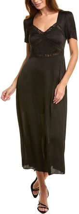 The Kooples Lace Trim Midi Dress