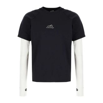 Balenciaga Tops, Heren, Blauw, L, Techwear Long Sleeve T-shirt