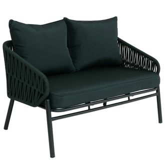 Hhg [nunca Usado] Banco De Jard&iacute;n De Aluminio Hhg-220, Sof&aacute; De Jard&iacute;n, Banco De Exterior, Tejido De Cuerda/textil (180 G/m&sup2;), Verde