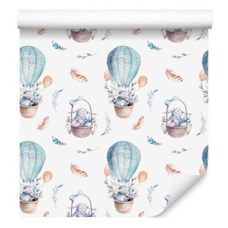 OEM Carta Da Parati Con Palloncini E Piante Sullo Sfondo Per Soggiorno E Camera Da Letto, 50x1000 Cm