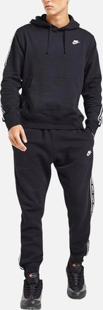 Nike Mens NIKE FB7296 Mens Tracksuit Aries Club Tape Pullover Fleece Hoodie Sports - Black - Size: XL