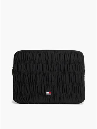 Tommy Hilfiger Womens Tommy Jeans Ruched Laptop Sleeve - Black