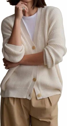 Jenni Kayne Cotton Cocoon Cardigan In Ivory