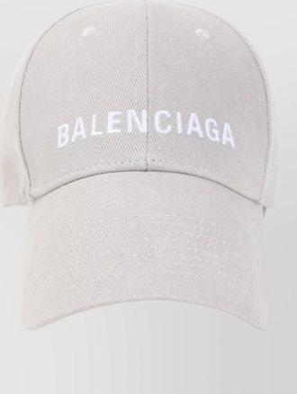 Balenciaga logo cotton cap curved brim