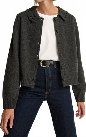 Nation Ltd Addie Wool Cardigan In Hesther Charrcoal