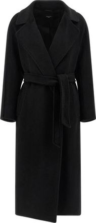 Max Mara Tempera Coat - Dames - Jas met riem - Zwart - S - Wol - Jassen