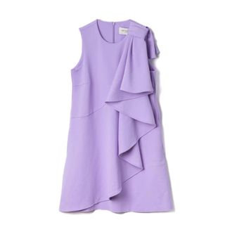 Viktor & Rolf Bow Volant Dress - female - Viktor & Rolf - Short Dresses - Purple - L - Dresses