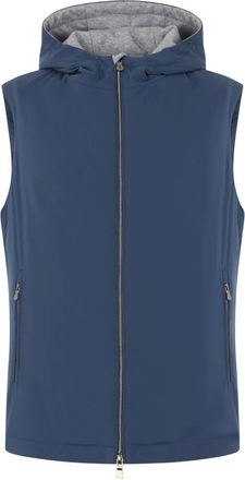 Fedeli Chaleco con cremallera y capucha - Jackets - Hombre - Azul - 2XL
