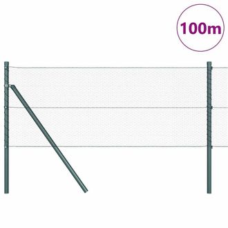 Berkfield Home Hexagon Fence Grey 0, 6x100 m Steel in Dark Green