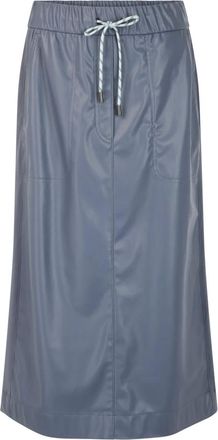 Marc Cain Falda Midi de Polipiel - Skirts - Mujer - Gris - S