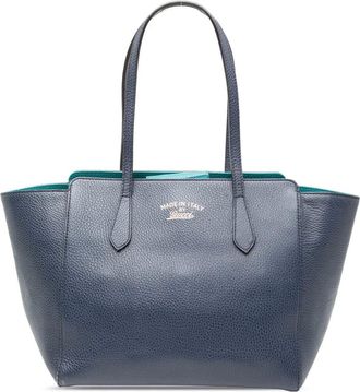 Gucci Borsa tote Swing media in pelle 2000-2015 - Blu
