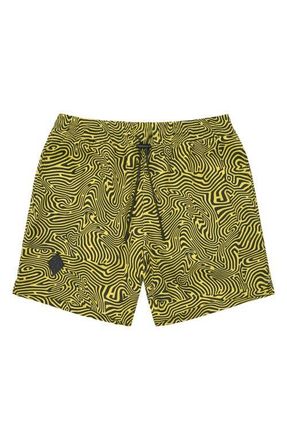 Rta CLYDE ELASTICATED SHORT in Black Topography at Nordstrom, Size Xx-Large