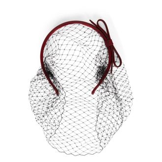 Red Valentino Hair Accessories, female, Red, Size: ONE SIZE Netted Headband