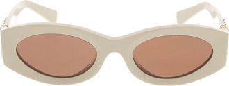 Miu Miu Stijlvolle zonnebril met uniek ontwerp - unisex - Zonnebrillen - Wit - ONE Size - Accessoires