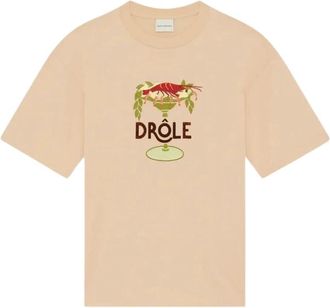 Dr&ocirc;le de Monsieur Lobster Cup T-Shirt - Heren - T-shirts - Beige - M - Katoen - Tops