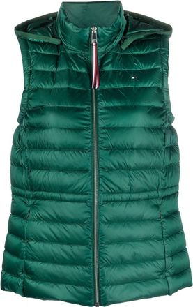 Tommy Hilfiger zip-up padded gilet - women - Polyamide/Polyester/Down/Feather - S - Green