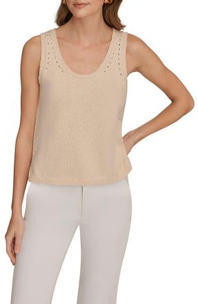 DKNY Pointelle Stitch Sweater Tank in Scallop Shell at Nordstrom, Size X-Small