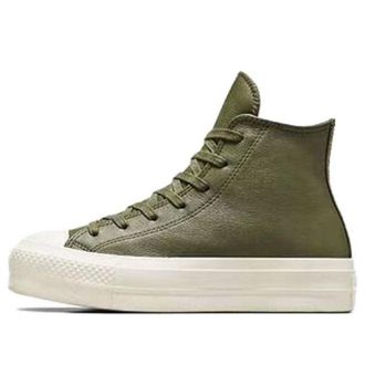 Converse (WMNS) Converse Chuck Taylor Lift Platform Leather High Top Green A07131C