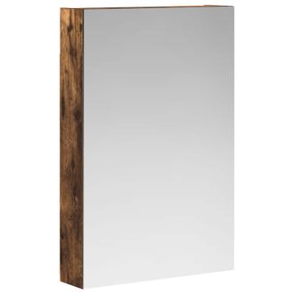 vidaXL Armario Con Espejo De Ba&ntilde;o Roble Ahumado 40 X 10,5 X 60,5 Cm Vidaxl
