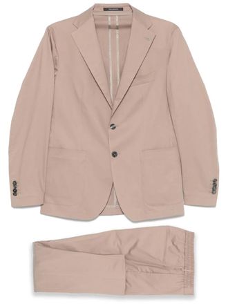 Tagliatore single-breasted suit - men - Elastane/Cotton - 54 - Brown