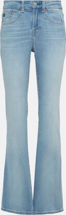 AG - Adriano Goldschmied Embroidered flared jeans