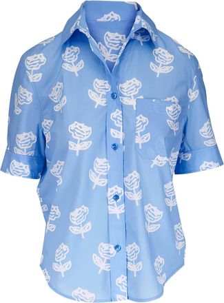 Marni Camicia con stampa Sprayed Roses - Blu