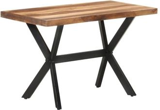 vidaXL Vidaxl - Mesa de comedor de madera acacia acabado miel 120x60x75 cm