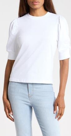 Frame Denim The Frankie Cotton Tee in White at Nordstrom Rack, Size X-Small