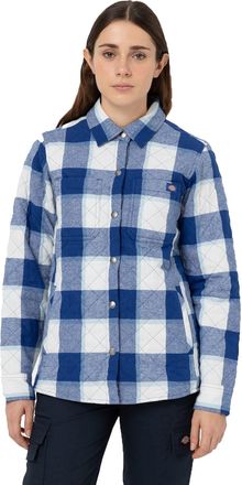 Dickies Flannel Shirt Jacket Womens - Blue - Size X-Large