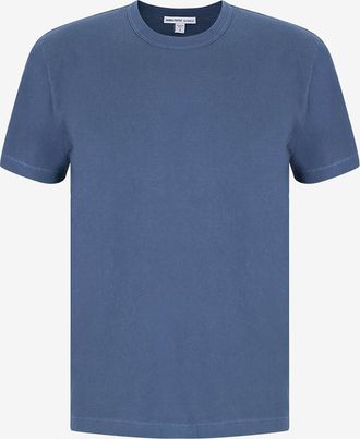 James Perse Rundhals-Kurzarm-T-Shirt aus leichtem Jersey