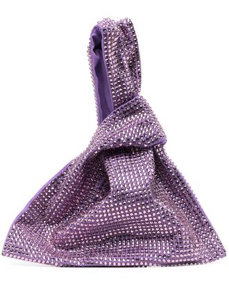 Giuseppe Di Morabito crystal-embellished wrist bag - women - Spandex/Elastane/Viscose - One Size - Purple