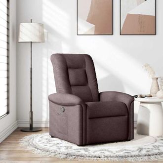 vidaXL Sill&oacute;n Reclinable De Tela Marr&oacute;n Oscuro Vidaxl