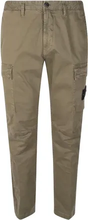 Stone Island Broeken, Heren, Groen, W32, Chino Broeken