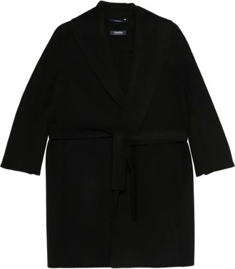 Max Mara Cappotto Messi con cintura - Nero