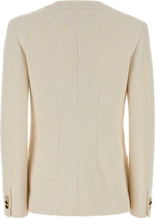 Alessandra Rich Womens Ivory Boucle Blazer Giacche E Gilet Jacket