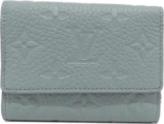 Louis Vuitton Blue Leather Wallet (Tri-Fold) (Pre-Owned)