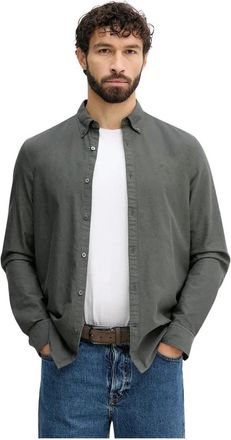 Lindbergh Oxford Shirt - Heren - Casual Overhemden - Groen - S - Katoen - Overhemden