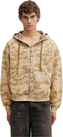 Daily Paper Clothing Boxy Zip Hoodie - Heren - Vesten met rits - Beige - 2XL - Katoen - Hoodies & sweatvesten