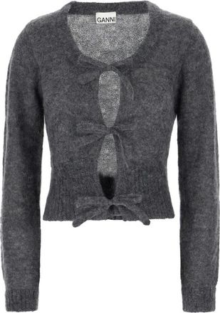 Ganni Cardigan - Dames - Vesten - Grijs - M - Truien & Vesten