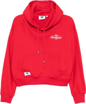 Chocoolate logo-embroidered hoodie - women - Cotton - S