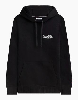 Tommy Hilfiger Mens Tommy Hilfiger Nautical Back Graphic Hoody BDS Black - Size: 40