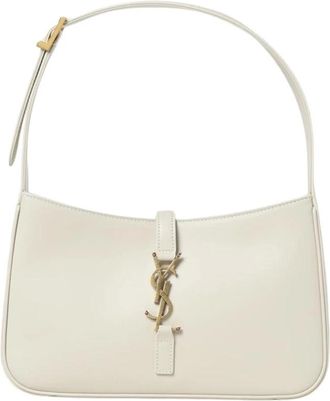 Saint Laurent Tassen, Dames, Beige, ONE Size, Leer, Elegante leren schoudertas