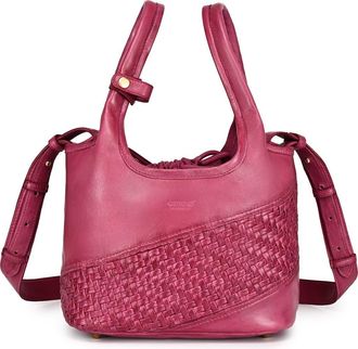 OLD TREND Lily Small Handwoven Everyday Leather Tote in Fuchsia at Nordstrom