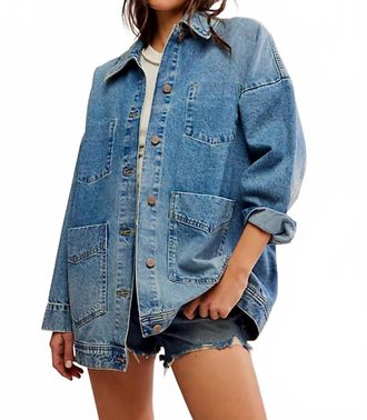 Free People Avery Denim Jacket In Got The Blues