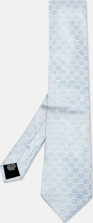 HUGO BOSS Boss By Hugo Boss Light Blue Jacquard Silk Traditional Tie
