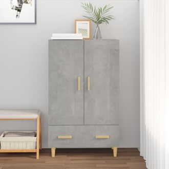 vidaXL Vidaxl - Aparador De Madera Contrachapada Gris Hormig&oacute;n 70x31x115 Cm