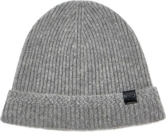 Tom Ford Cashmere Rib Beanie - Heren - Hoeden - Grijs - ONE Size - Kasjmier - Accessoires