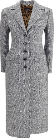 Dolce & Gabbana Single-breasted Chevron Coat