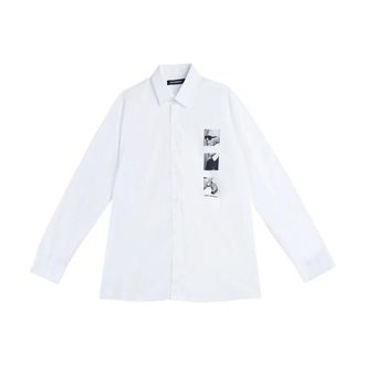 Karl Lagerfeld Casual Shirts, male, White, Size: XL Camicia Foto Karl